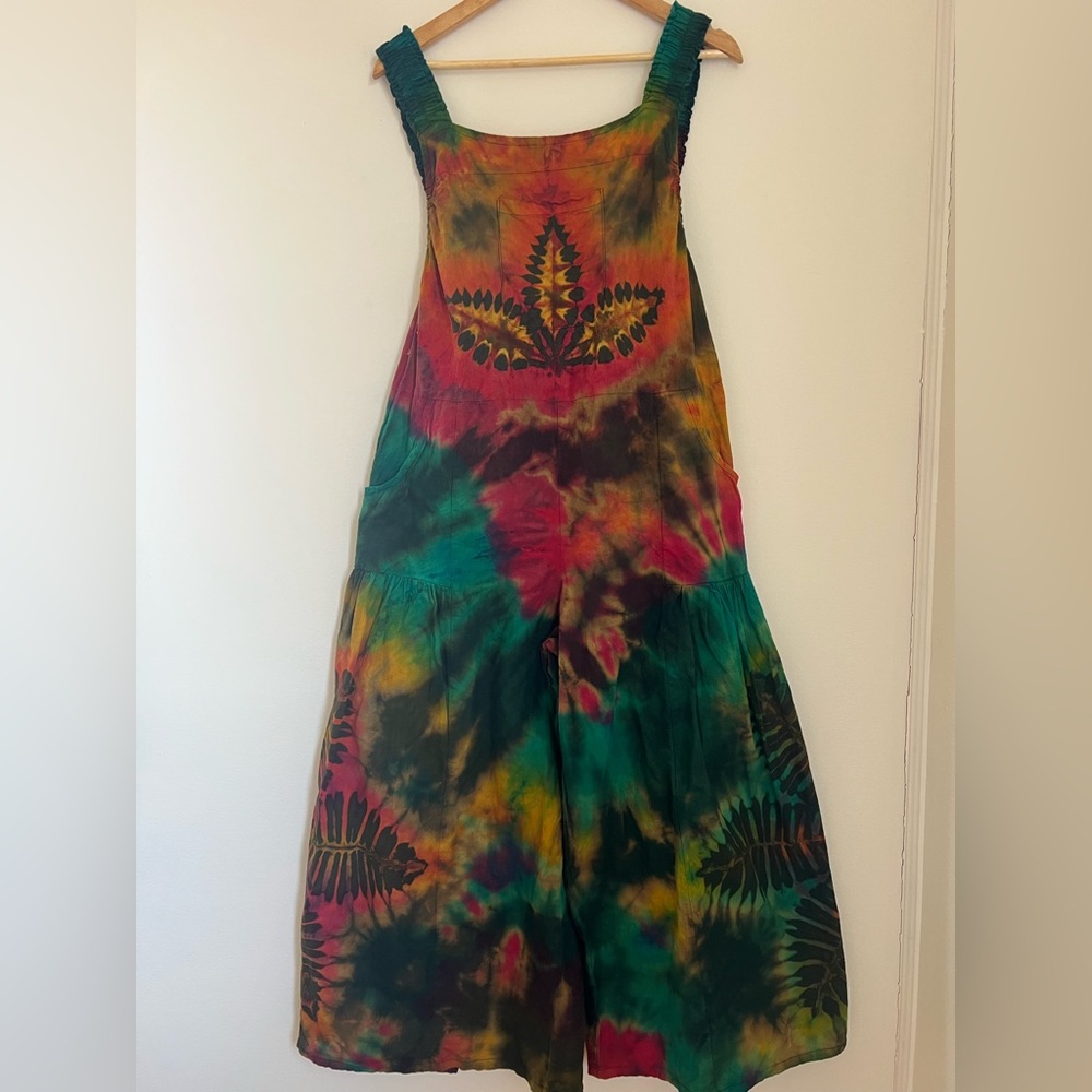 Tie Dye Groovy Overalls